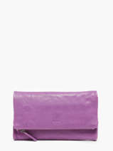 Wallet Leather Biba Violet heritage TOT2L