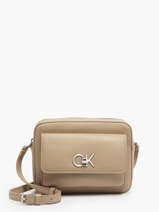 Sac Bandoulire Re-lock Polyester Recycl Calvin klein jeans Beige re-lock K611083