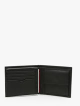 Leather Central Wallet Tommy hilfiger Black central AM11856-vue-porte