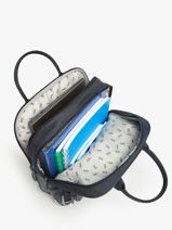 2-compartment Backpack Cameleon Blue vintage urban SD37-vue-porte