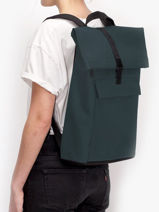 1 Compartment Backpack With 16" Laptop Sleeve Ucon acrobatics Green backpack JANNIK-vue-porte