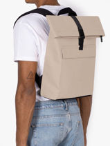 Sac  Dos 1 Compartiment + Pc 16" Ucon acrobatics Beige backpack JANNMINI-vue-porte
