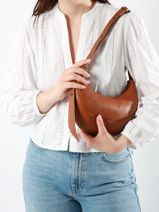 Small Crossbody Bag Sosoomao Leather Etrier Brown sosoomao ECSO057S-vue-porte