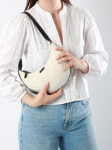 Sac Port� �paule S Sosoomao Coton Et Cuir Etrier Noir sosoomao coton ECSC057S-vue-porte