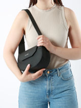 Sac Port� �paule City Cluse Noir city CX042-vue-porte