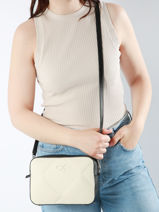 Shoulder Bag Quilt Canvas Recycled Polyester Calvin klein jeans Beige quilt canvas K611892-vue-porte