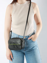 Shoulder Bag Sculpted Calvin klein jeans Black sculpted K610275-vue-porte