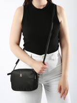 Shoulder Bag Poppy Nylon Tommy hilfiger Black poppy AW15638-vue-porte