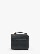 Compact Leather Caviar Wallet Crinkles Blue caviar 14316