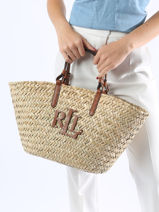 Satchel Shelbie Lauren ralph lauren Beige shelbie 31934792-vue-porte