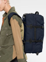 Valise Cabine Sac  Dos Eastpak Bleu authentic luggage K96L-vue-porte