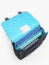 2-compartment Classic Midi Satchel Jeune premier Blue classics C-vue-porte