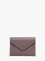 Wallet Leather Yves renard Violet enveloppe 29223