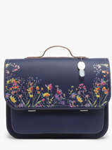 Cartable Fleurs Sauvages Cuir Own stuff Bleu primary 47WFLO