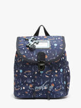 Sac � Dos 1 Compartiment Cameleon Bleu retro 620