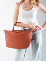 Longchamp Le pliage green Sacs port� main Marron-vue-porte