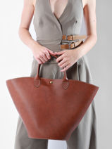 Longchamp Epure Sacs port� main Marron-vue-porte