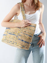 Shoulder Bag Cabas Raphia Raphia Vanessa bruno Multicolor cabas raphia 41V40315-vue-porte