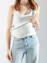 Leather Vedette Belt Bag Paul marius White vedette BANANVED-vue-porte