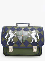 Cartable 2 Compartiments Caramel et cie Vert fier GA