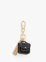 Leather La Breloque Bag Charm Paul marius Black breloque BRELOGEO-vue-porte