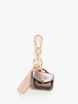 Leather Breloque 1960 Key Chain Paul marius Pink breloque BRELOQUE-vue-porte