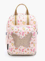 Sac � Dos 1 Compartiment Caramel et cie Rose boheme FI