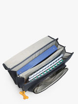 Cartable Cedar 2 Compartiments Stones and bones Noir boys B-vue-porte