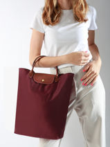 Longchamp Le pliage original Sacs port main Rouge-vue-porte