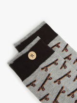 Chaussettes Cabaia Gris socks men ANG-vue-porte