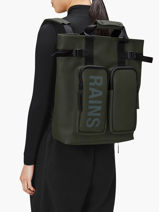 Texel Tote Backpack Rains Green city 14240-vue-porte