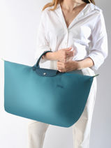 Longchamp Le pliage green Sacs de voyage Bleu-vue-porte