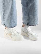 Sneakers Magic Demi Cut En Cuir Diadora Blanc unisex 179567-vue-porte