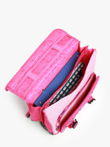 2-compartment Satchel Snowball Pink butterfly 46438-vue-porte