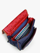 2-compartment Wheeled Satchel Snowball Blue liberty T46341-vue-porte