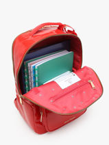 Sac � Dos Bobby 1 Compartiment Jeune premier Rouge daydream girls G-vue-porte