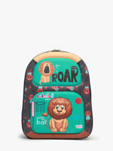 Mini Backpack Miniprix Green animal 88