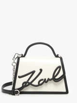 Crossbody Bag K Signature Leather Karl lagerfeld Black k signature 245W3072