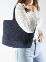Shopping Bag Cabas Cotton Vanessa bruno Blue cabas 4V40378-vue-porte