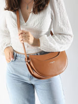 Sac Bandouli�re Suave Lune Cuir Lancaster Beige suave lune 33-vue-porte