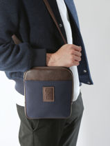 Longchamp Boxford Sacs port travers Bleu-vue-porte