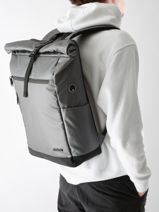 Backpack David jones Gray business 48-vue-porte