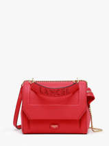 Sac � Main M Ninon Cuir Lancel Rouge ninon A09222