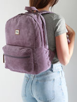 2-compartment Backpack Basilic pepper Violet delhi BDEH02-vue-porte