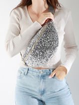 Sequin Ciao Boum Belt Bag Miniprix Silver ciao boum 650-vue-porte