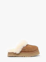 Platform Slippers Disquette In Leather Ugg Beige women 1122550
