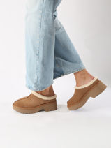 Boots New Height Cozy In Leather Ugg Beige women 1162510-vue-porte