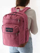 Sac  Dos 2 Compartiments + Pc 15" Jansport Rose back to school EA5BAK-vue-porte
