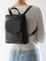 Shoulder Strap Backpack Milano Brown caviar CA240615-vue-porte