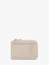 Leather Original N Coin Purse With Card Slots Nathan baume Beige original n 217N